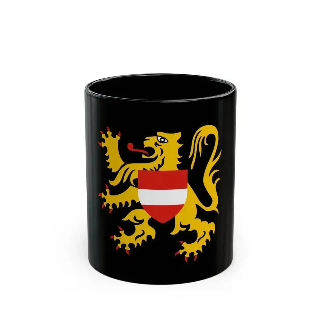 Flag of Flemish Brabant Belgium - Black Coffee Mug 11oz - Go Mug Yourself