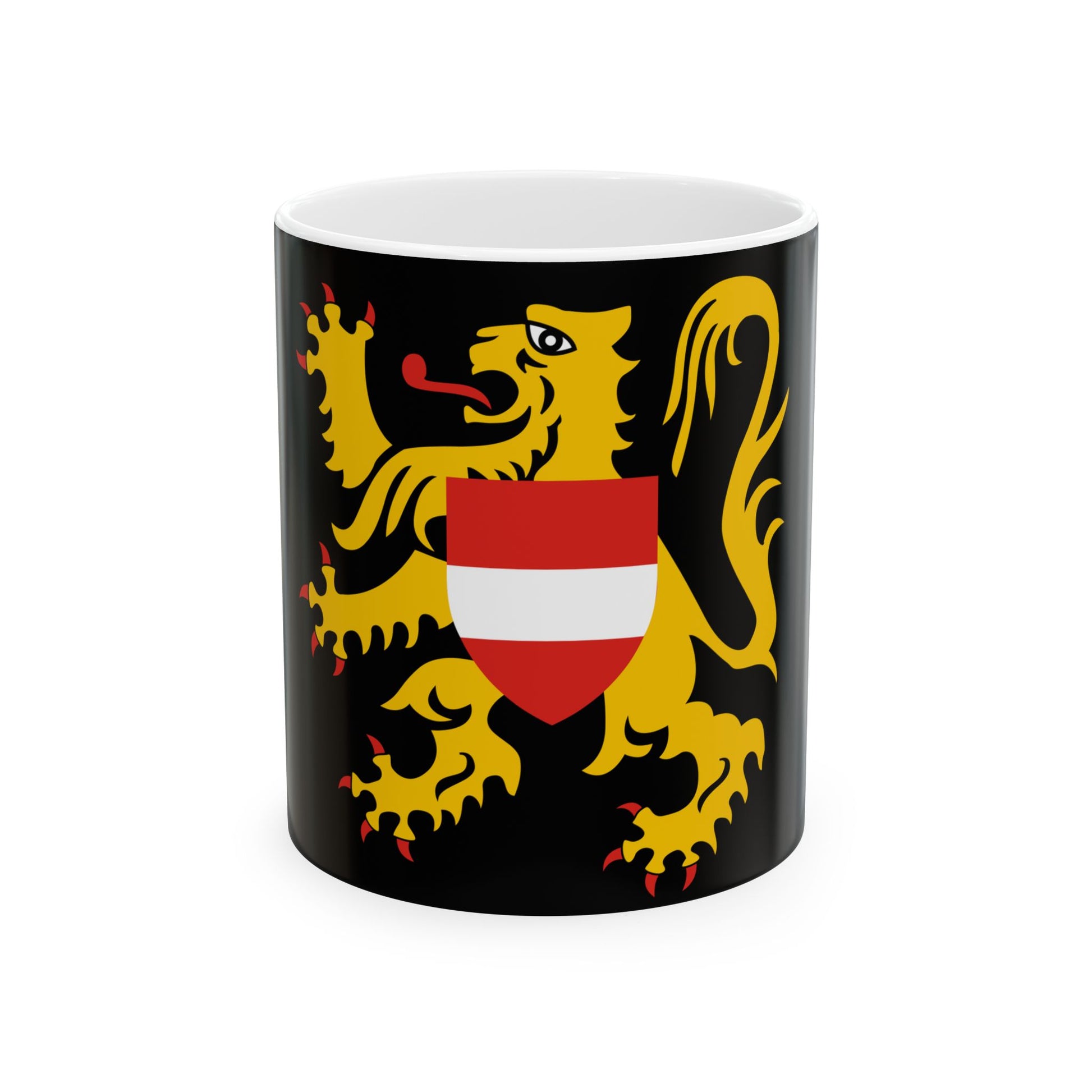 Flag of Flemish Brabant (Belgium) White Coffee Mug-11oz-Go Mug Yourself