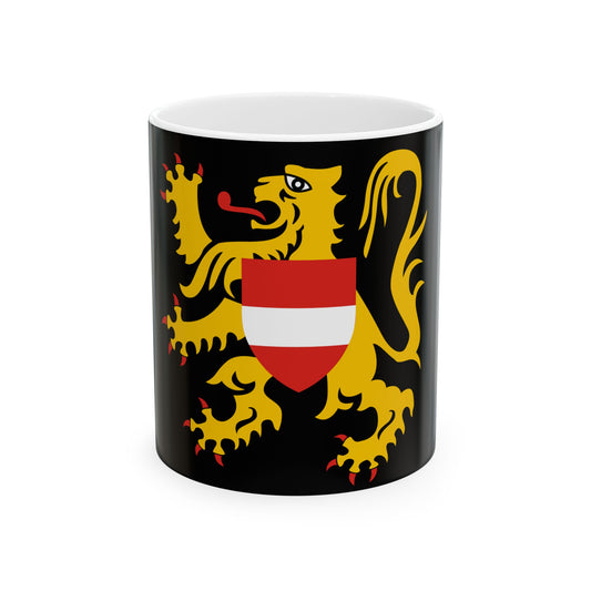 Flag of Flemish Brabant (Belgium) White Coffee Mug-11oz-Go Mug Yourself
