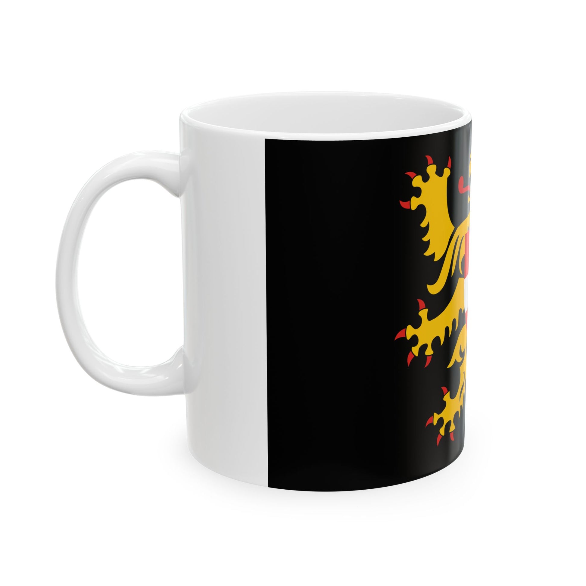Flag of Flemish Brabant (Belgium) White Coffee Mug-Go Mug Yourself