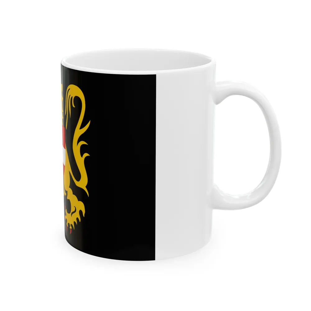 Flag of Flemish Brabant Belgium - White Coffee Mug-Go Mug Yourself