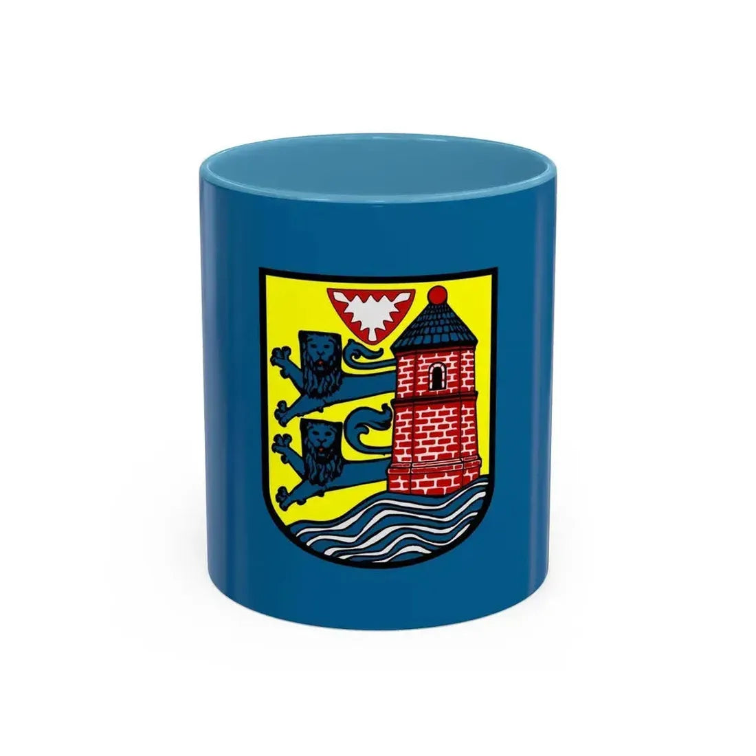 Flag of Flensburg Germany - Accent Coffee Mug 11oz Light Blue - Go Mug Yourself