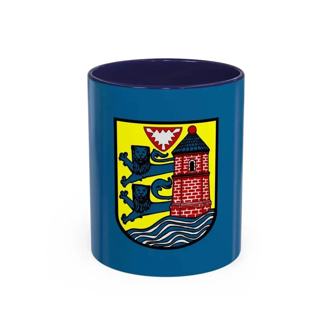 Flag of Flensburg Germany - Accent Coffee Mug 11oz Navy - Go Mug Yourself