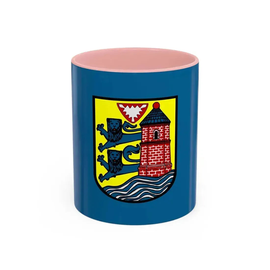 Flag of Flensburg Germany - Accent Coffee Mug 11oz Pink - Go Mug Yourself