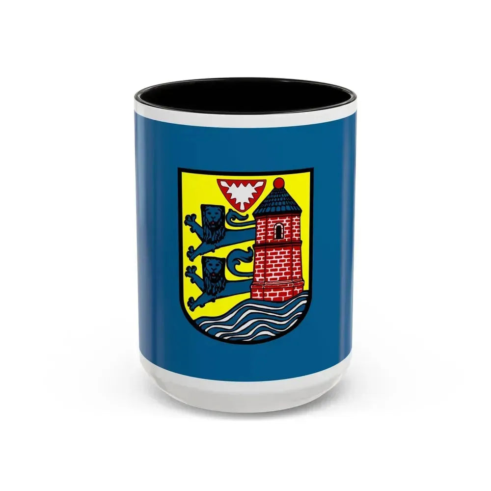 Flag of Flensburg Germany - Accent Coffee Mug 15oz Black - Go Mug Yourself