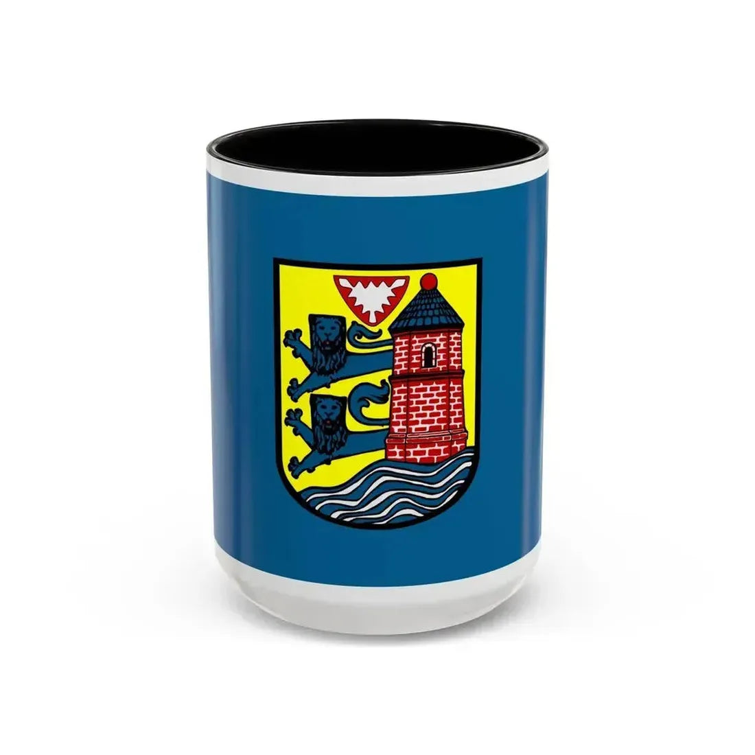 Flag of Flensburg Germany - Accent Coffee Mug 15oz Black - Go Mug Yourself