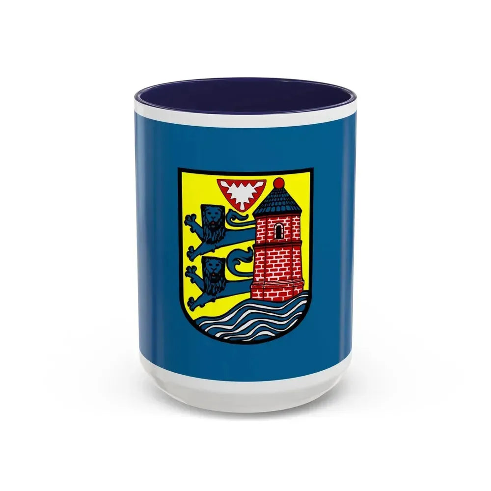 Flag of Flensburg Germany - Accent Coffee Mug 15oz Navy - Go Mug Yourself