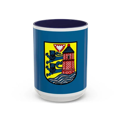 Flag of Flensburg Germany - Accent Coffee Mug 15oz Navy - Go Mug Yourself