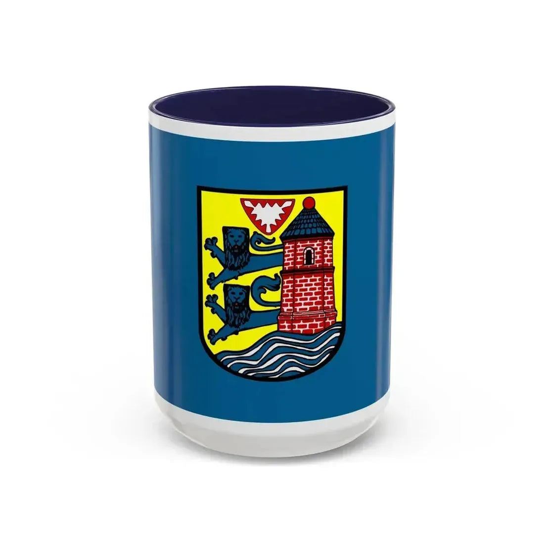 Flag of Flensburg Germany - Accent Coffee Mug 15oz Navy - Go Mug Yourself