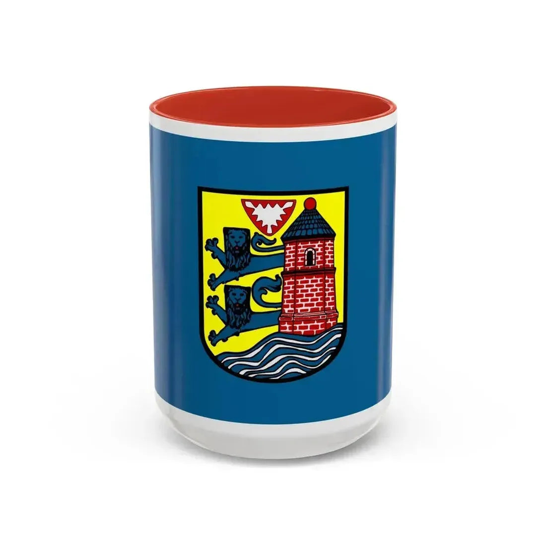 Flag of Flensburg Germany - Accent Coffee Mug 15oz Red - Go Mug Yourself