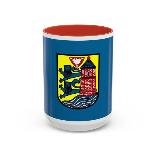Flag of Flensburg Germany - Accent Coffee Mug 15oz Red - Go Mug Yourself