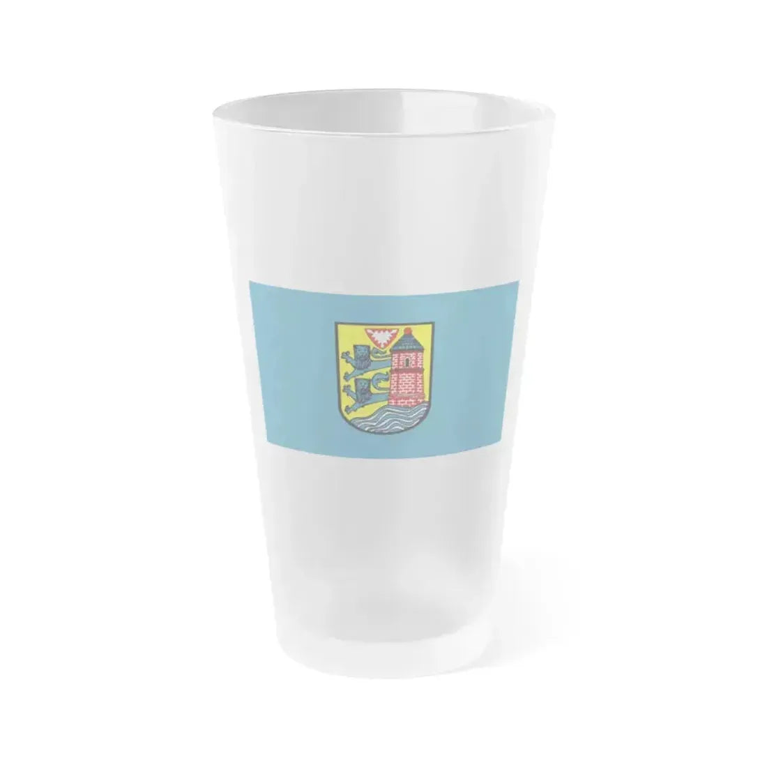 Flag of Flensburg Germany - Frosted Pint Glass 16oz 16oz Frosted - Go Mug Yourself