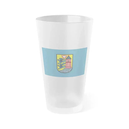 Flag of Flensburg Germany - Frosted Pint Glass 16oz 16oz Frosted - Go Mug Yourself