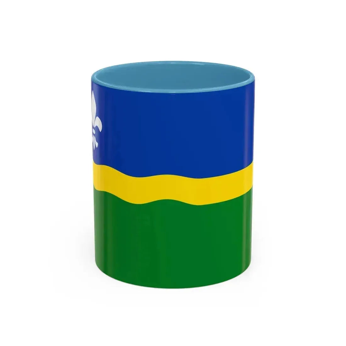 Flag of Flevoland Netherlands - Accent Coffee Mug 11oz Light Blue - Go Mug Yourself