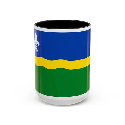Flag of Flevoland Netherlands - Accent Coffee Mug 15oz Black - Go Mug Yourself