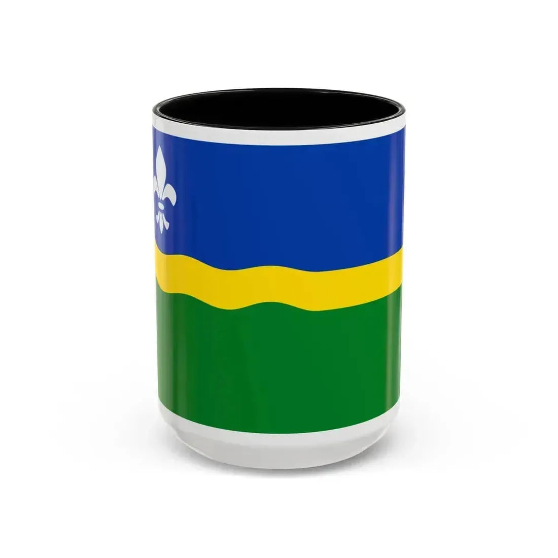 Flag of Flevoland Netherlands - Accent Coffee Mug 15oz Black - Go Mug Yourself