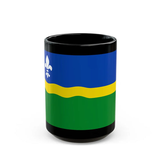 Flag of Flevoland Netherlands - Black Coffee Mug-15oz-Go Mug Yourself