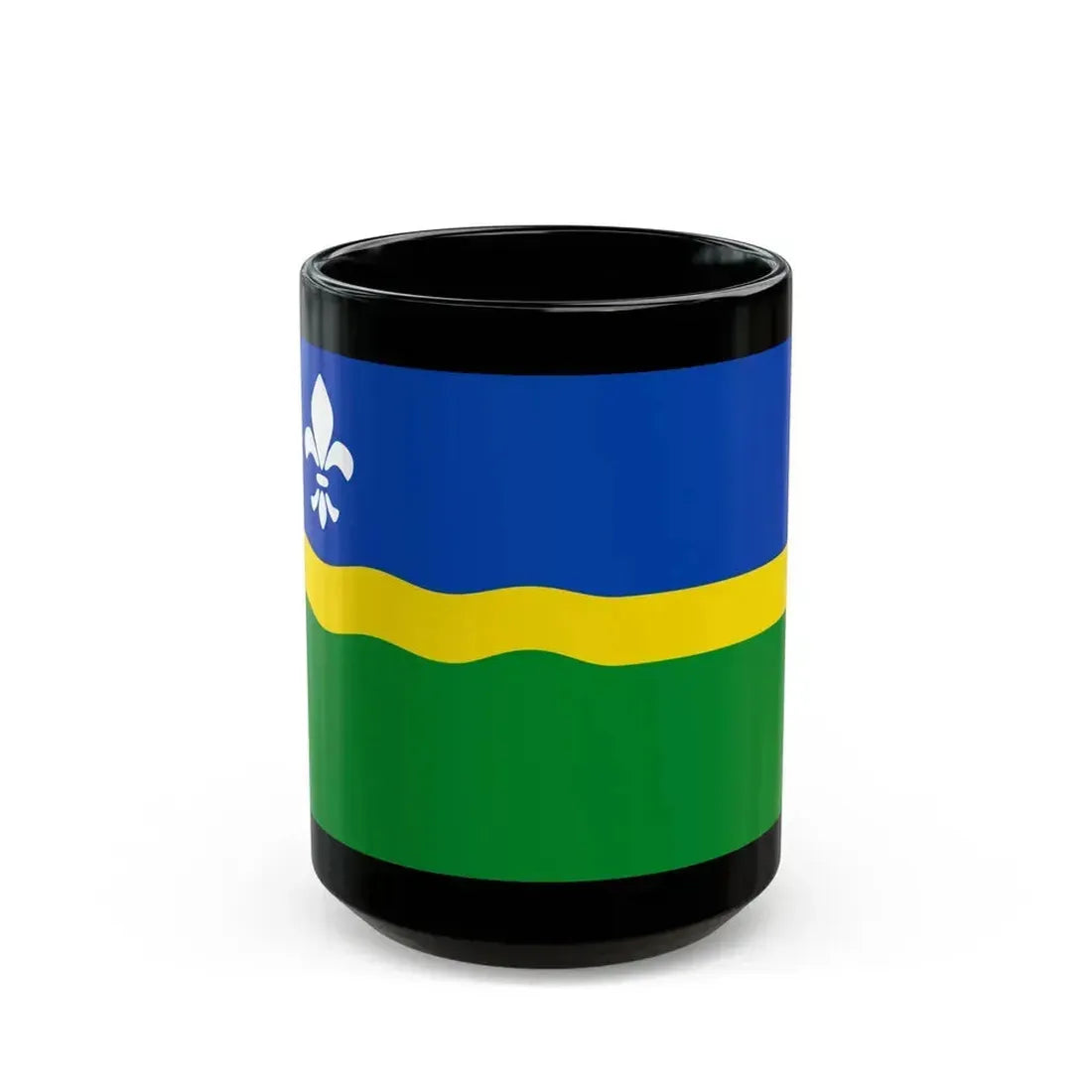 Flag of Flevoland Netherlands - Black Coffee Mug 15oz - Go Mug Yourself