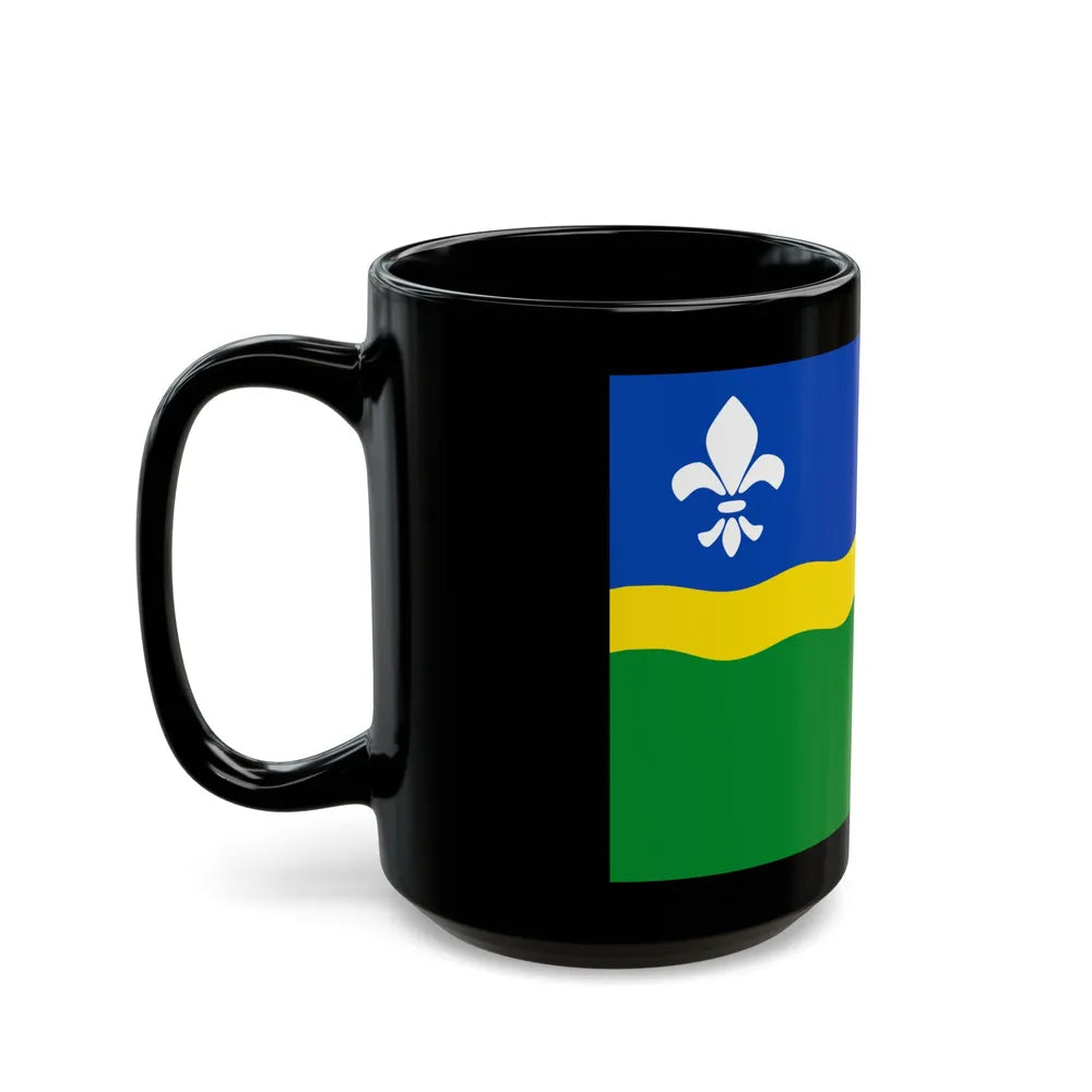 Flag of Flevoland Netherlands - Black Coffee Mug-Go Mug Yourself