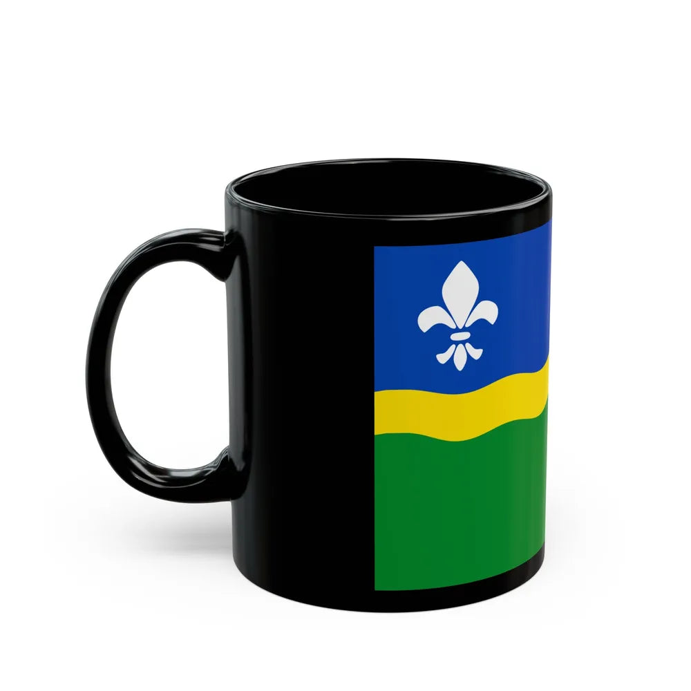 Flag of Flevoland Netherlands - Black Coffee Mug-Go Mug Yourself