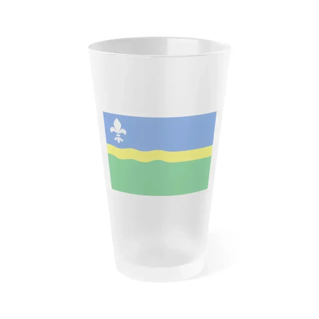 Flag of Flevoland Netherlands - Frosted Pint Glass 16oz 16oz Frosted - Go Mug Yourself
