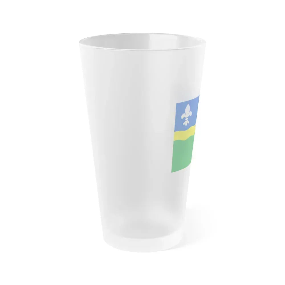 Flag of Flevoland Netherlands - Frosted Pint Glass 16oz - Go Mug Yourself