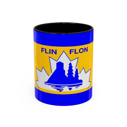 Flag of Flin Flon Canada - Accent Coffee Mug 11oz Black - Go Mug Yourself