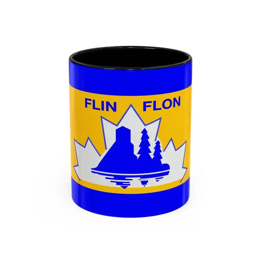 Flag of Flin Flon Canada - Accent Coffee Mug 11oz Black - Go Mug Yourself