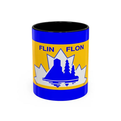 Flag of Flin Flon Canada - Accent Coffee Mug 11oz Black - Go Mug Yourself