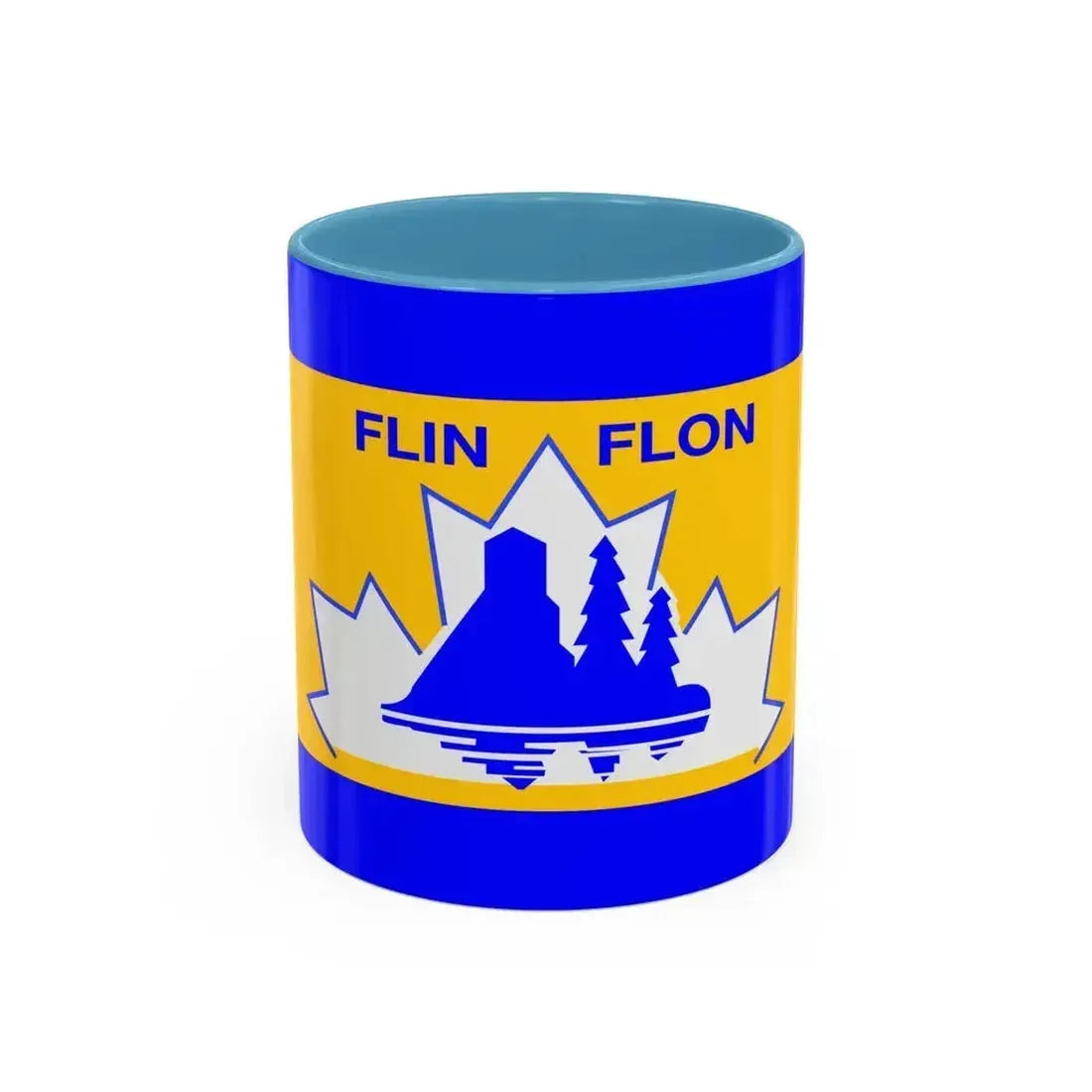 Flag of Flin Flon Canada - Accent Coffee Mug 11oz Light Blue - Go Mug Yourself