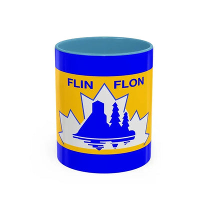 Flag of Flin Flon Canada - Accent Coffee Mug 11oz Light Blue - Go Mug Yourself