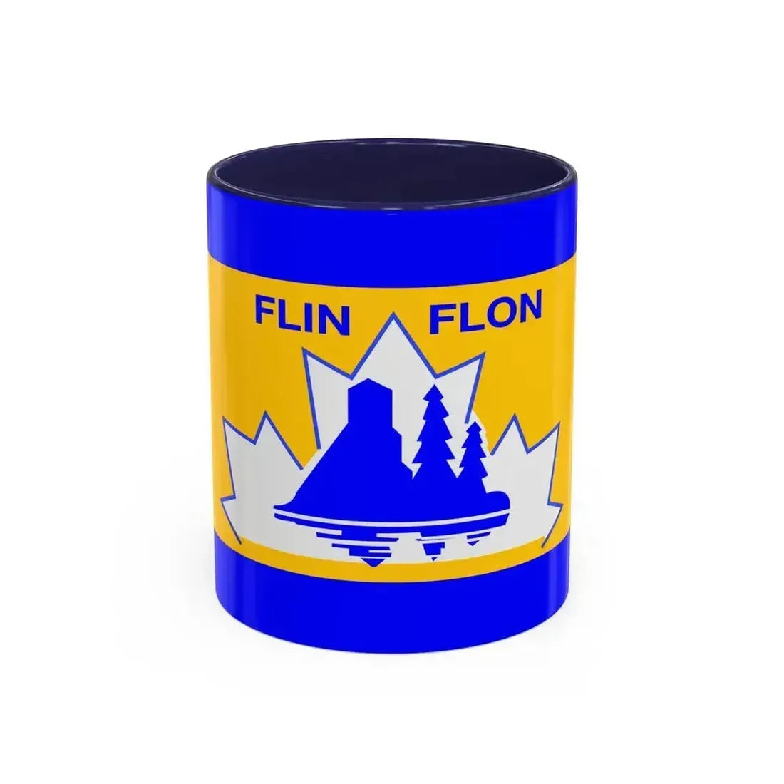Flag of Flin Flon Canada - Accent Coffee Mug 11oz Navy - Go Mug Yourself