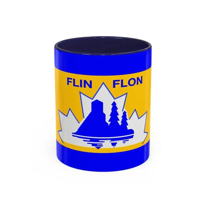 Flag of Flin Flon Canada - Accent Coffee Mug 11oz Navy - Go Mug Yourself