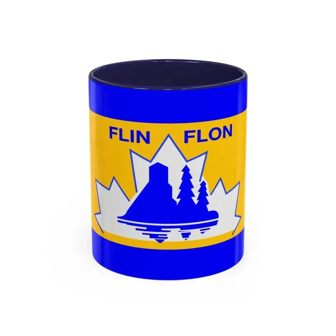 Flag of Flin Flon Canada - Accent Coffee Mug 11oz Navy - Go Mug Yourself