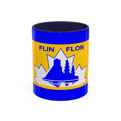 Flag of Flin Flon Canada - Accent Coffee Mug 11oz Navy - Go Mug Yourself