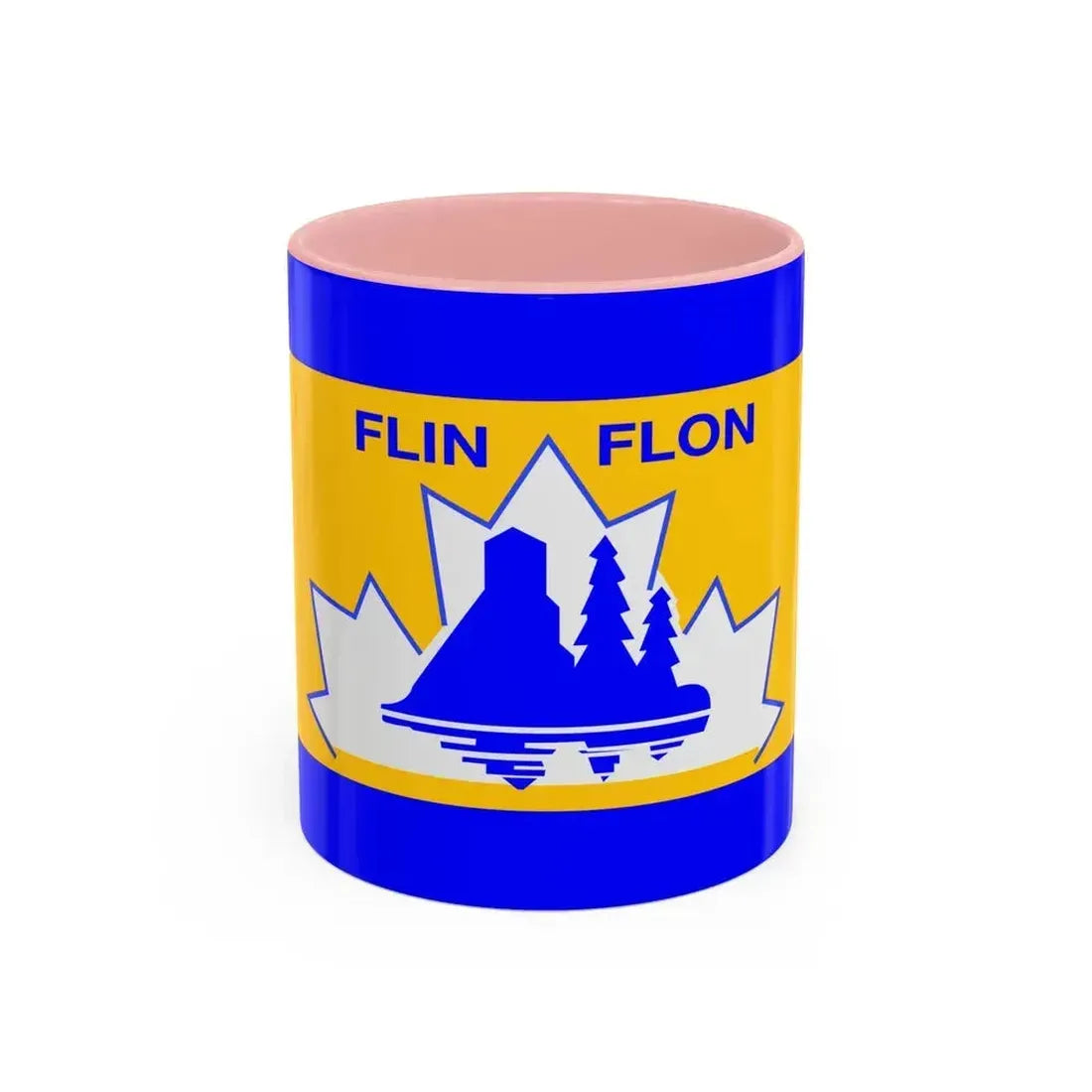 Flag of Flin Flon Canada - Accent Coffee Mug 11oz Pink - Go Mug Yourself