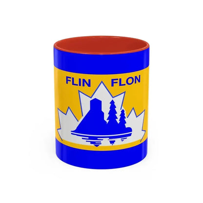 Flag of Flin Flon Canada - Accent Coffee Mug 11oz Red - Go Mug Yourself