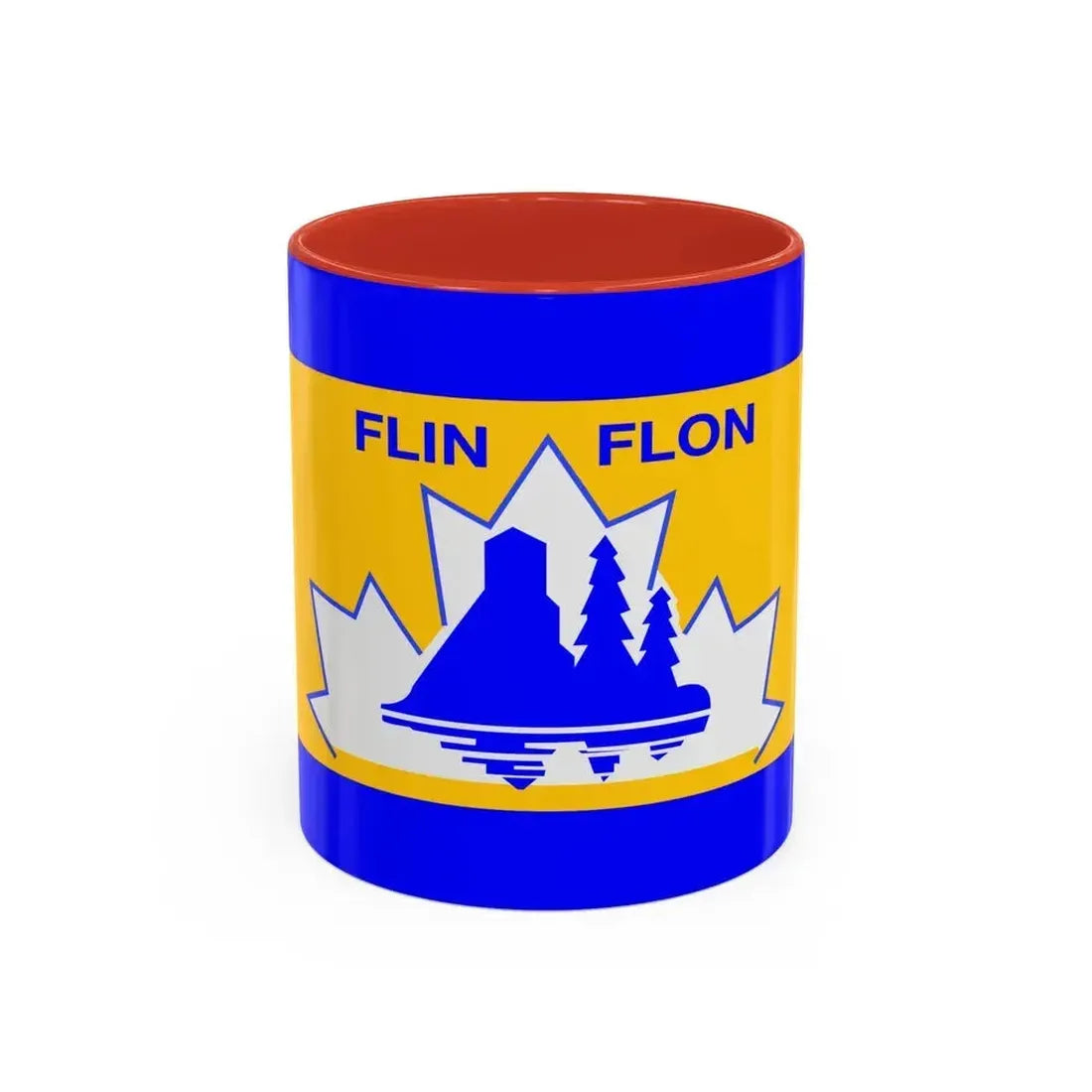 Flag of Flin Flon Canada - Accent Coffee Mug 11oz Red - Go Mug Yourself
