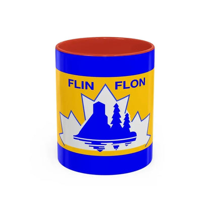 Flag of Flin Flon Canada - Accent Coffee Mug 11oz Red - Go Mug Yourself