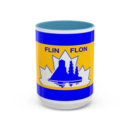 Flag of Flin Flon Canada - Accent Coffee Mug 15oz Light Blue - Go Mug Yourself