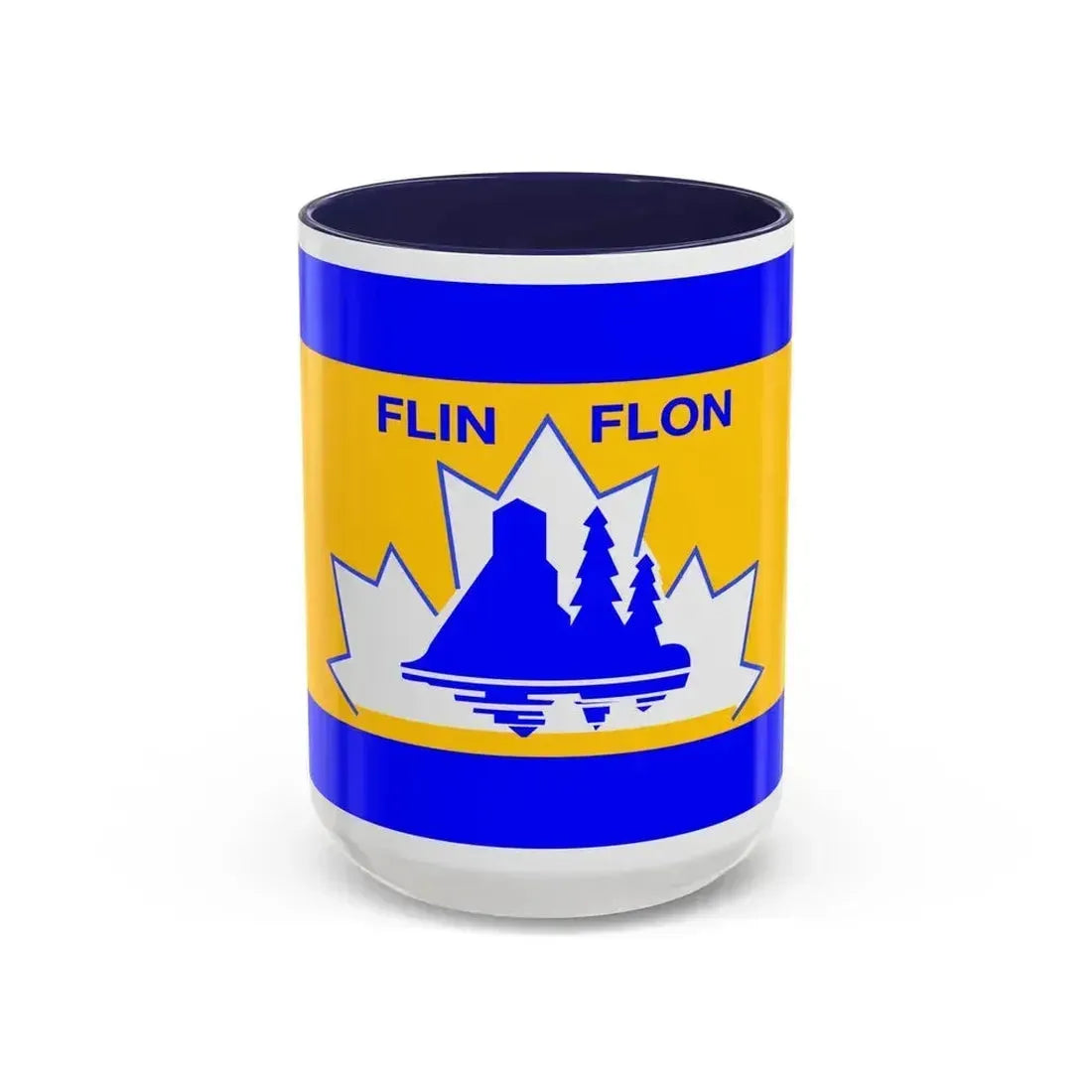 Flag of Flin Flon Canada - Accent Coffee Mug 15oz Navy - Go Mug Yourself