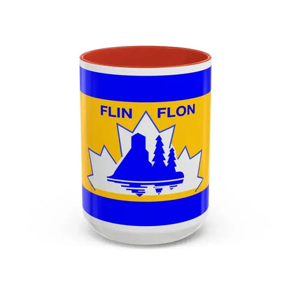 Flag of Flin Flon Canada - Accent Coffee Mug 15oz Red - Go Mug Yourself