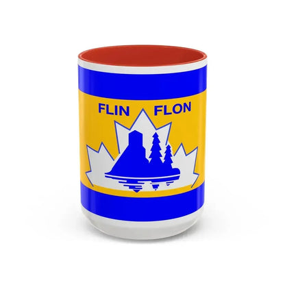 Flag of Flin Flon Canada - Accent Coffee Mug 15oz Red - Go Mug Yourself