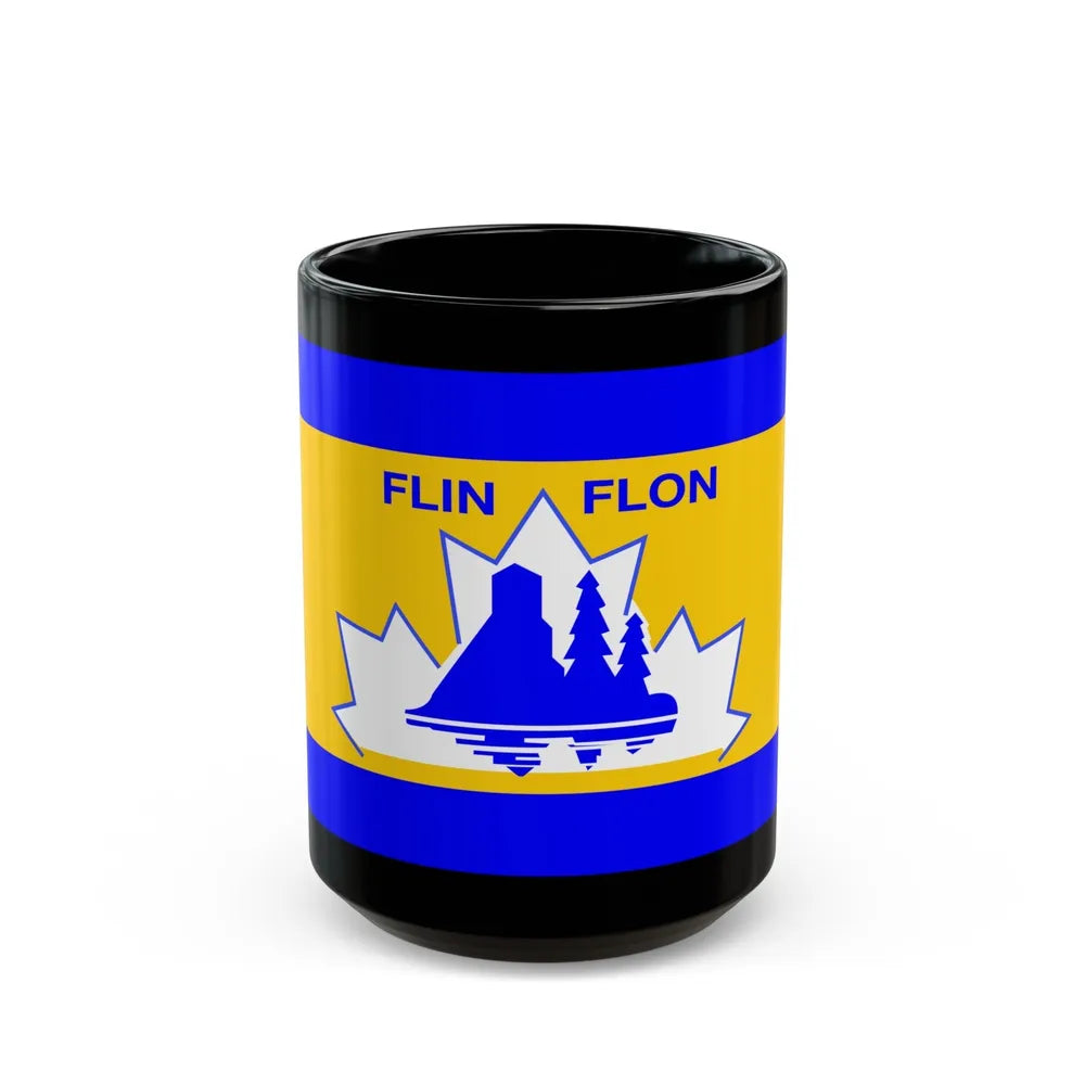 Flag of Flin Flon Canada - Black Coffee Mug-15oz-Go Mug Yourself