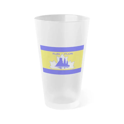 Flag of Flin Flon Canada - Frosted Pint Glass 16oz 16oz Frosted - Go Mug Yourself