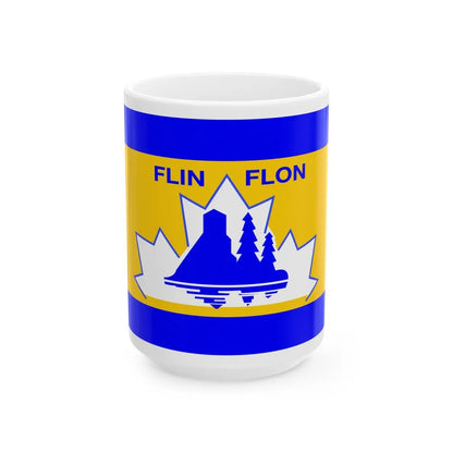 Flag of Flin Flon Canada - White Coffee Mug-15oz-Go Mug Yourself