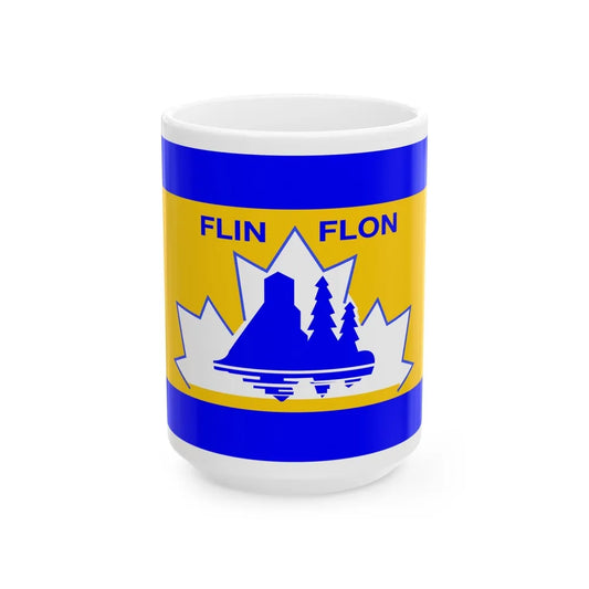 Flag of Flin Flon Canada - White Coffee Mug-15oz-Go Mug Yourself