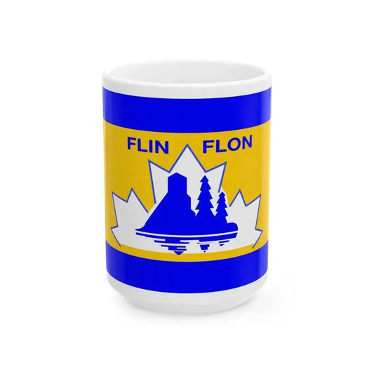 Flag of Flin Flon Canada - White Coffee Mug 15oz - Go Mug Yourself