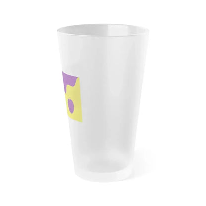 Flag of Flore UK - Frosted Pint Glass 16oz - Go Mug Yourself