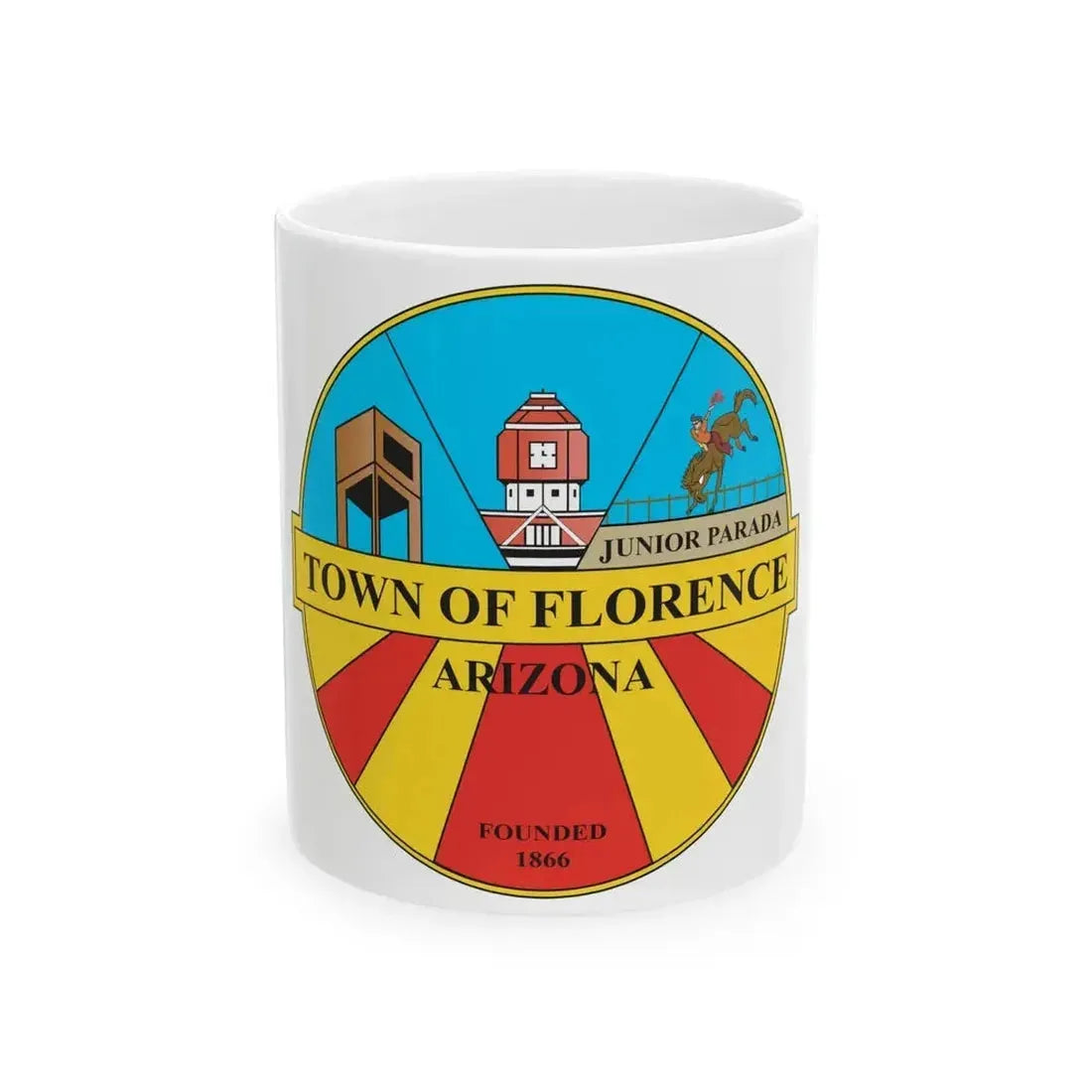 Flag of Florence Arizona (United States) White Coffee Mug 11oz - Go Mug Yourself